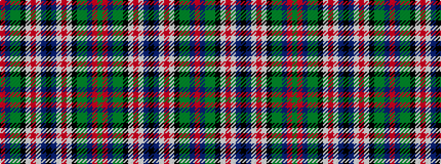 idealised woven sample of pattern GRBGGKWRWBKBWRWKGGBR
