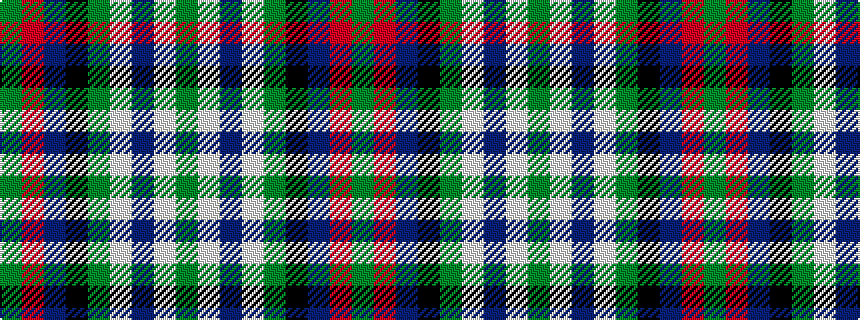 idealised woven sample of pattern GRBKGWBWG