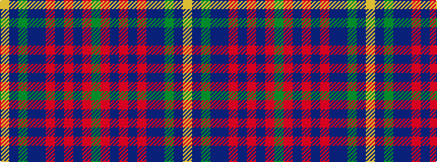 idealised woven sample of pattern GRBRBRBBGBY