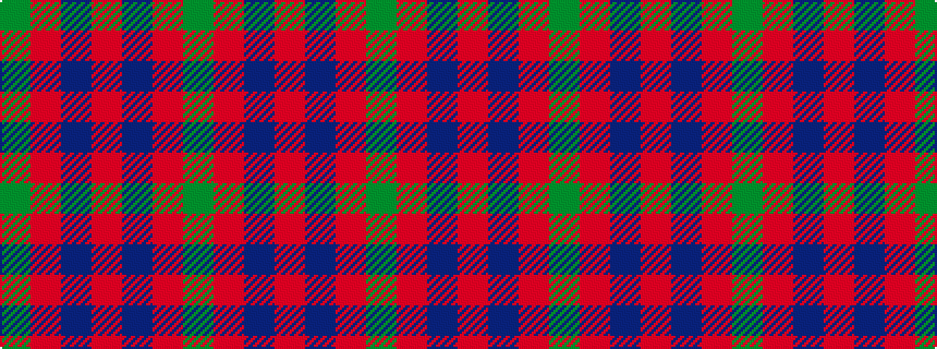 idealised woven sample of pattern GRBRBRG