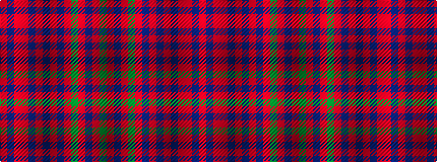 idealised woven sample of pattern GRBRGRBRBRBRRBR