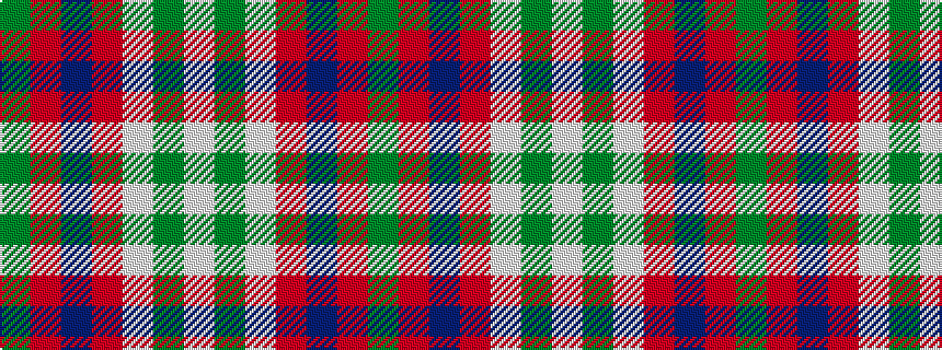 idealised woven sample of pattern GRBRWGW