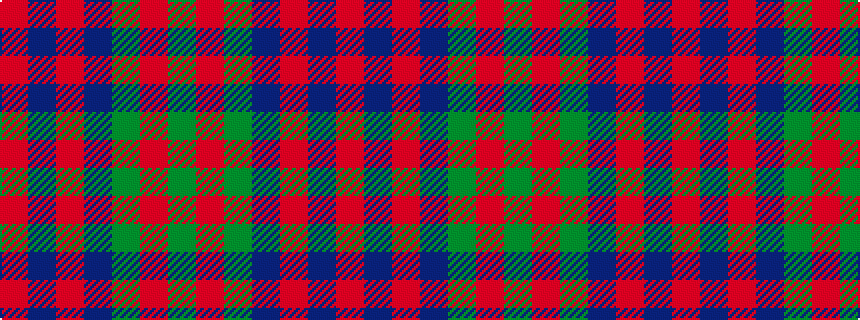 idealised woven sample of pattern GRGBRBR