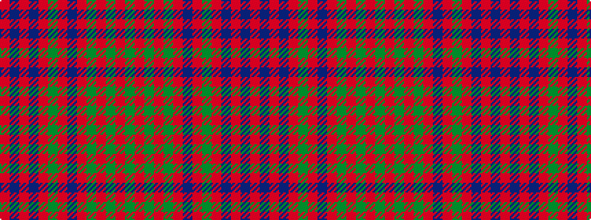 idealised woven sample of pattern GRGRGRBRGRBRBR