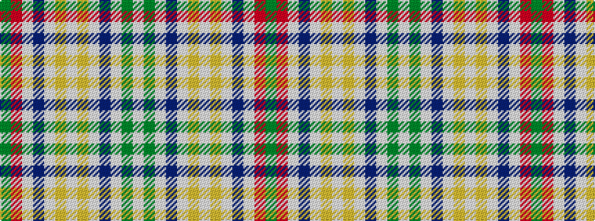 idealised woven sample of pattern GRWBWYWYWBWGW