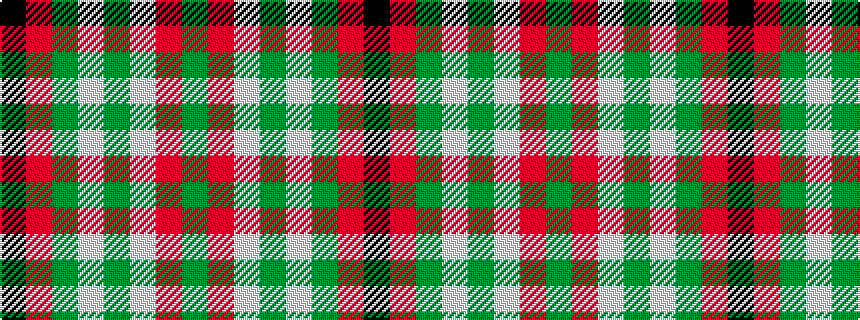 idealised woven sample of pattern GRWGWGRK
