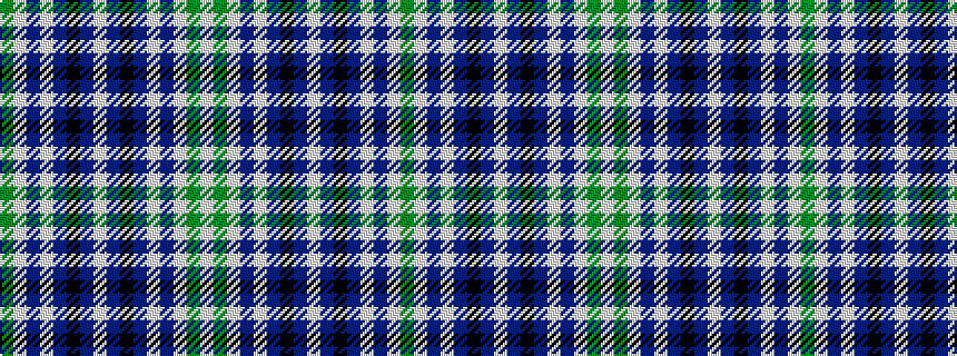 idealised woven sample of pattern GWBWBKBWBKBWBWGW