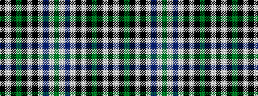 idealised woven sample of pattern GWBWKWKGKWK