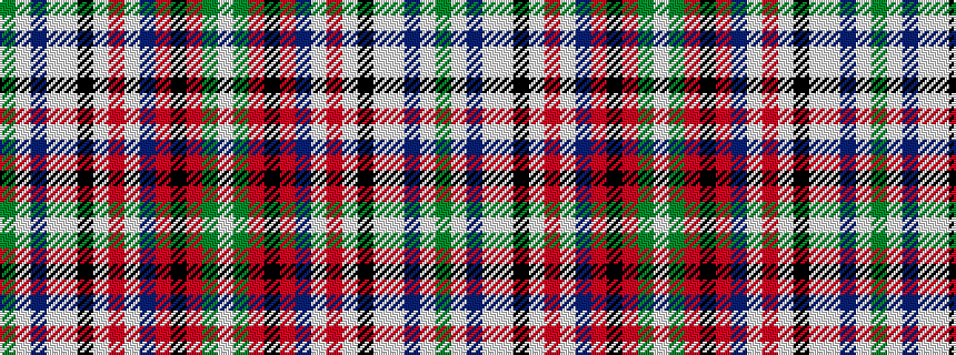 idealised woven sample of pattern GWBWWKWRWBRKRGW
