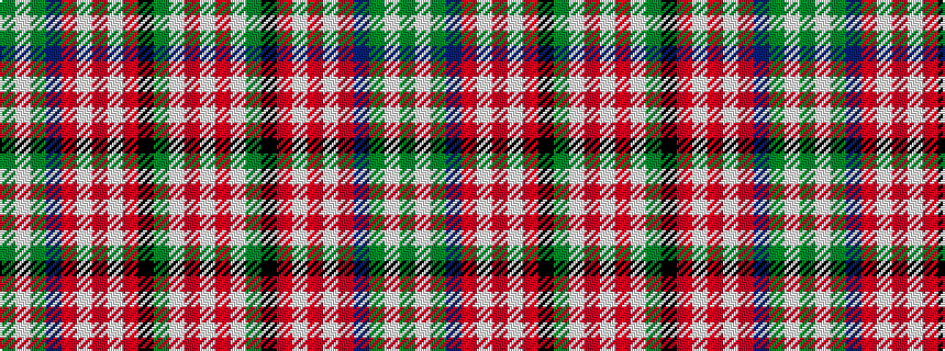 idealised woven sample of pattern GWGBRWRWRKGWRW