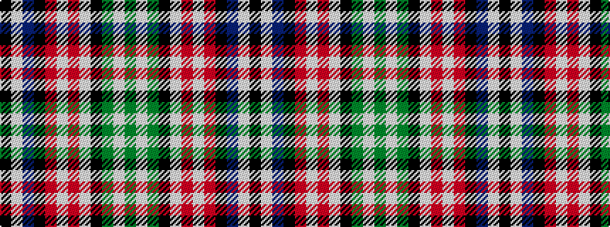 idealised woven sample of pattern GWGKWRWRKBWK