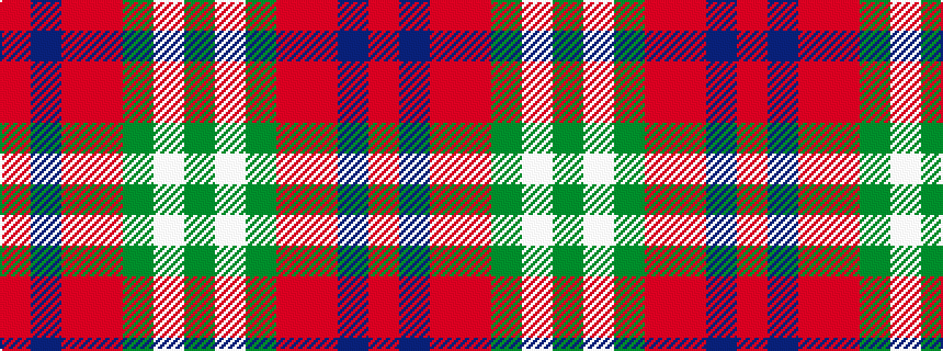 idealised woven sample of pattern GWGRRBR