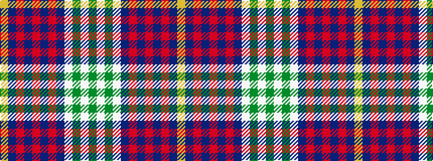 idealised woven sample of pattern GWGWBRBRBRBY