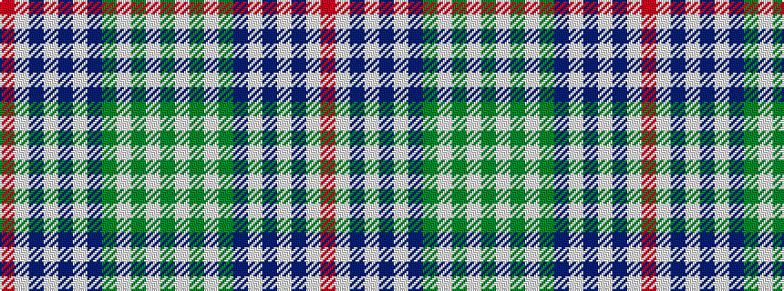 idealised woven sample of pattern GWGWGBWBWBWR