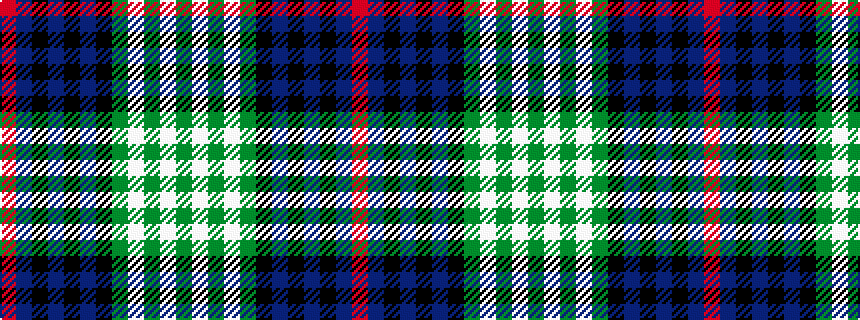 idealised woven sample of pattern GWGWGKBKBKBR