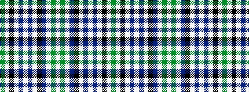 idealised woven sample of pattern GWKWBWBWKBWGW