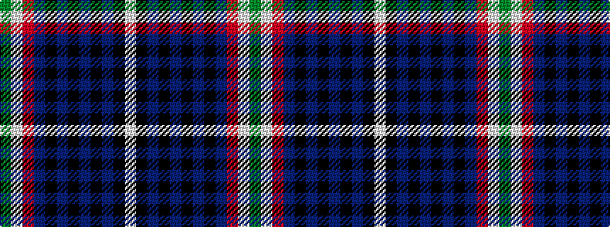 idealised woven sample of pattern GWRBKBKBKBKW