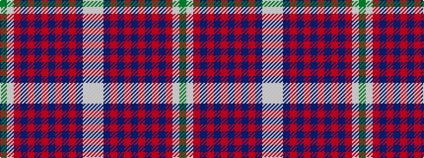 idealised woven sample of pattern GWRBRBRBRBRBWW