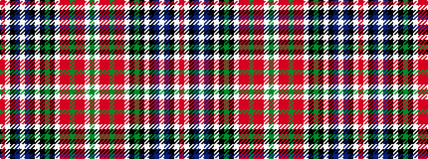 idealised woven sample of pattern GWRRGRRWKGKWKBWBKWR