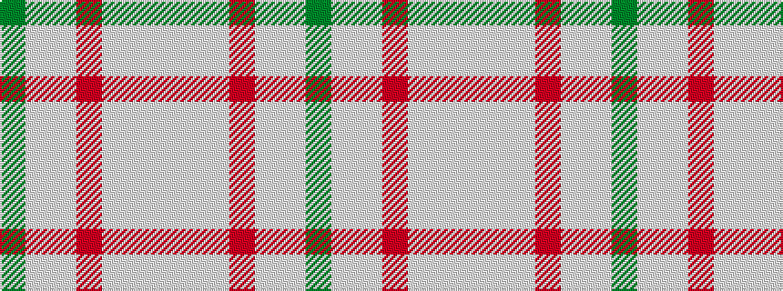 idealised woven sample of pattern GWWRWWW