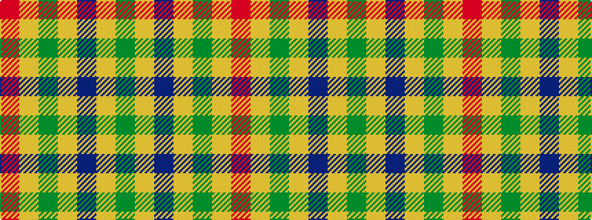 idealised woven sample of pattern GYBYGYR
