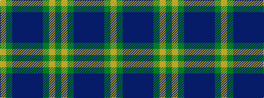 idealised woven sample of pattern GYGBBBBBGY