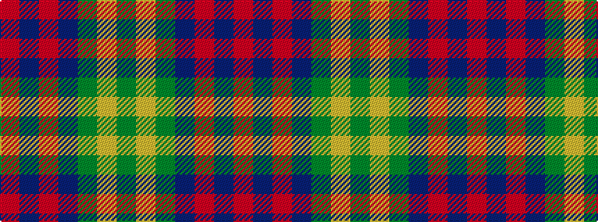 idealised woven sample of pattern GYGBRBR