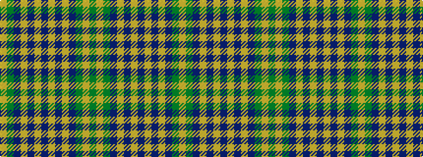 idealised woven sample of pattern GYGBYBYBYBYBGY