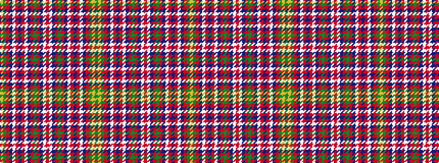 idealised woven sample of pattern GYGRBWRBRWBRGRBWRWBRGRBWRBRWBRGY