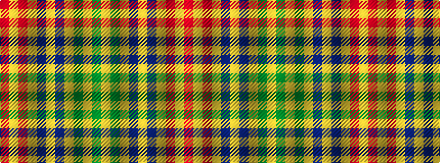 idealised woven sample of pattern GYGYBYBYRYR
