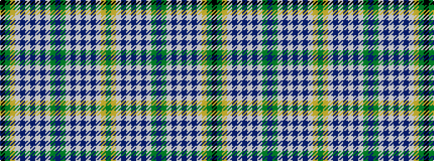 idealised woven sample of pattern GYWBWBWBWGBGWBWBWBWYGK