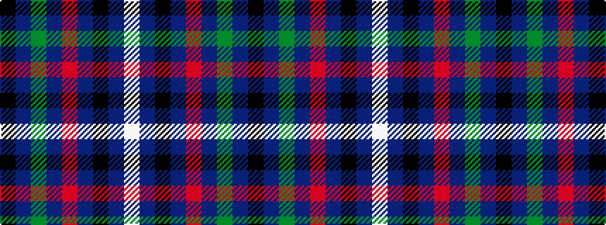 idealised woven sample of pattern KBGBRBKBW