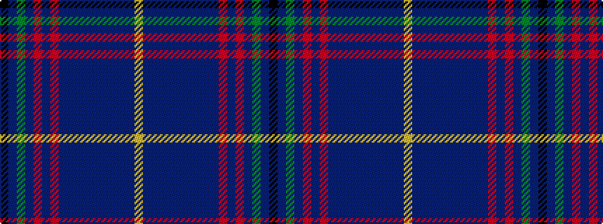 idealised woven sample of pattern KBGBRBRBBBBBBBBBY