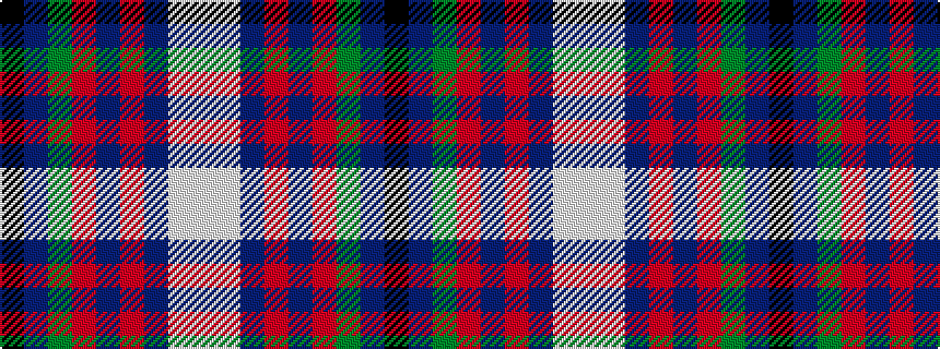 idealised woven sample of pattern KBGRBRBWW