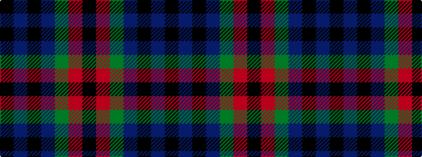 idealised woven sample of pattern KBKBGRK