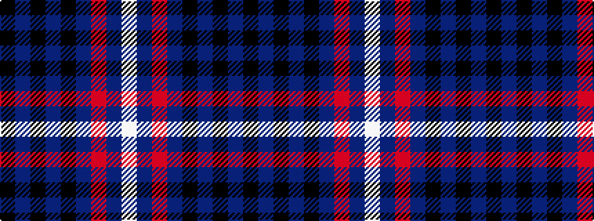 idealised woven sample of pattern KBKBKBRBW