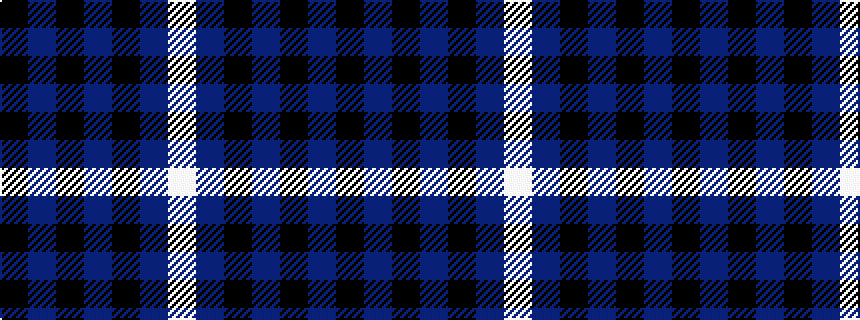 idealised woven sample of pattern KBKBKBW
