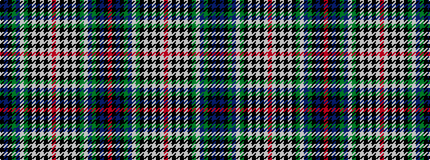 idealised woven sample of pattern KBKGBWGKWKWKWRWKWKWKGWBGKBKR