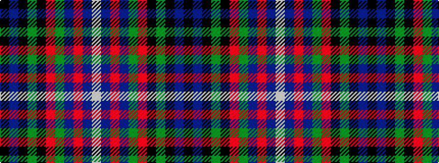 idealised woven sample of pattern KBKGKRGBRBW