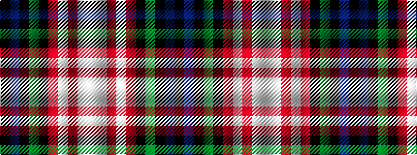 idealised woven sample of pattern KBKGKRWRWW