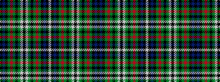idealised woven sample of pattern KBKGRGKGWKWGKGRGKBKW