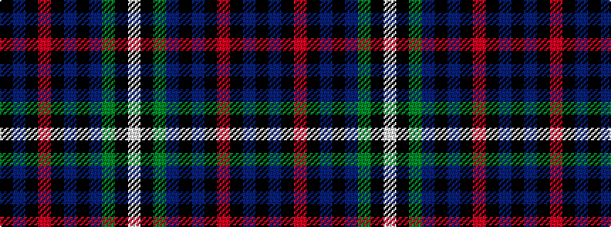 idealised woven sample of pattern KBKRKBKBGKW