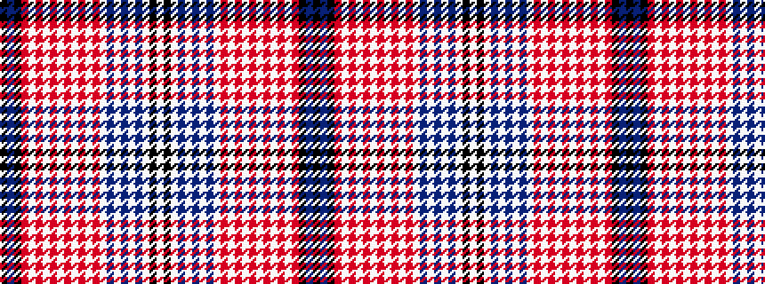 idealised woven sample of pattern KBKRWRWRWRWRWRWBWBWBWKW