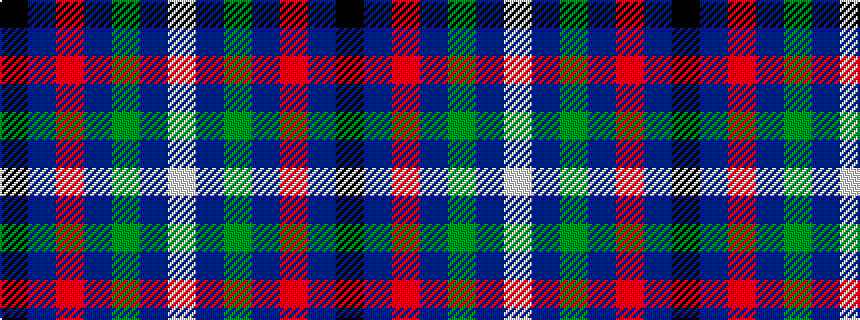 idealised woven sample of pattern KBRBGBW