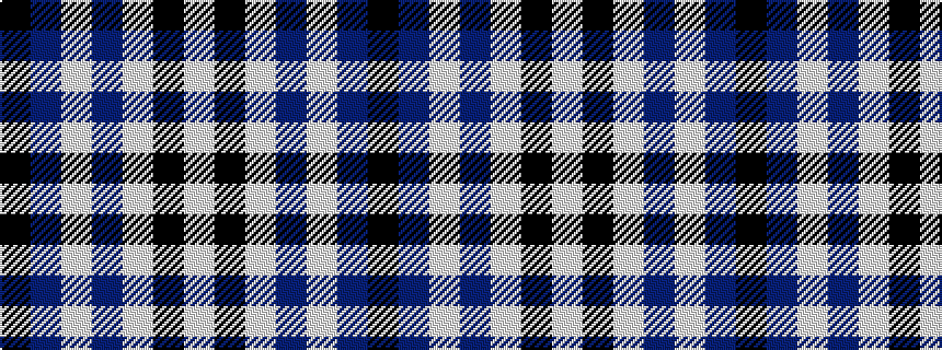 idealised woven sample of pattern KBWBWKW