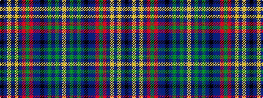 idealised woven sample of pattern KBYBYBRGRBBKBGBGBY
