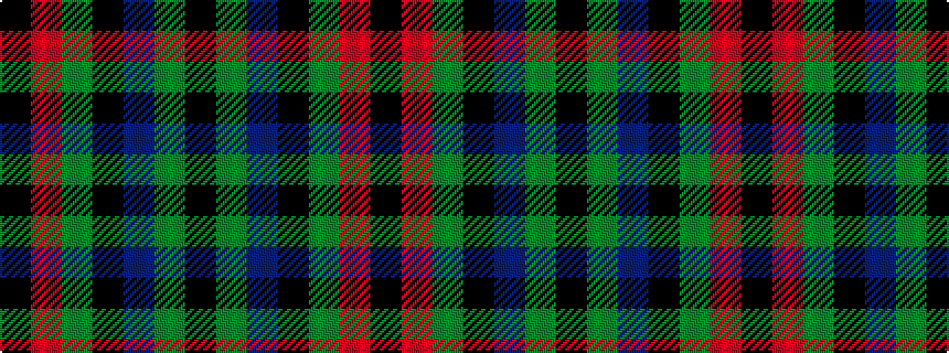 idealised woven sample of pattern KGBKGRK