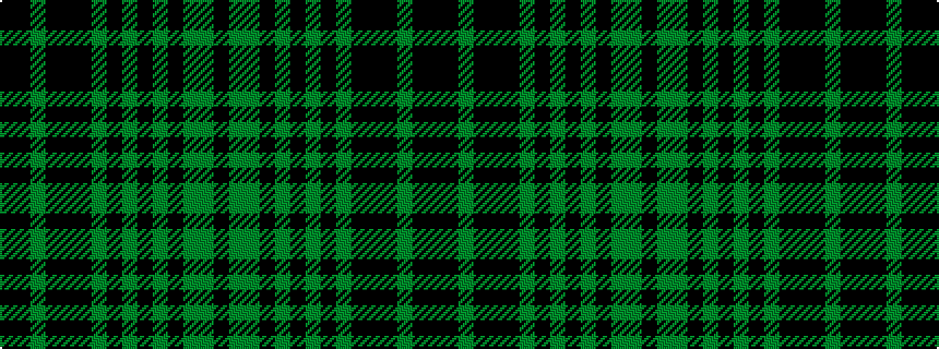 idealised woven sample of pattern KGGKGKGKGKKKGKK