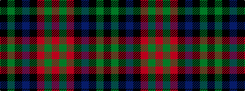idealised woven sample of pattern KGKBKRGR