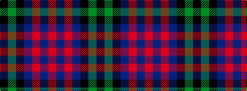 idealised woven sample of pattern KGKBRBR